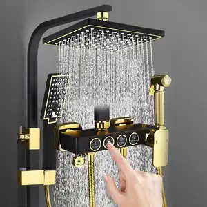 Badewanne Wasserhahn Wand Bad Bad Regen dusche Set Metall Badezimmer Dusche Set Dusch kopf