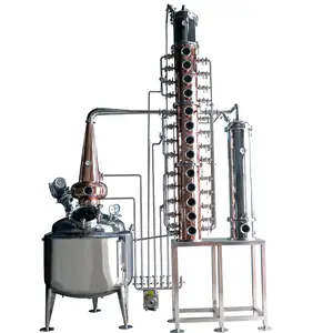 600L steam jacketed tank/boiler with copper distiller column for distillation equipment