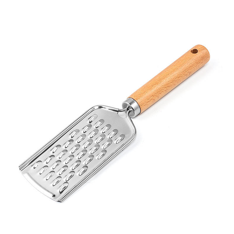 Silver  Wood handle large hole