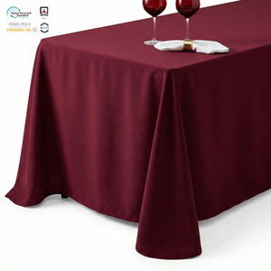 Nappes en polyester tissé, imperméables, écologiques et personnalisables pour événements, rondes de 132 pouces, pour mariages et banquets (vente en gros) - Product Image 1
