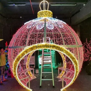 Décorations <span class=keywords><strong>de</strong></span> Noël en plein air, éclairage géant pour jardin, motif lumineux LED, décorations <span class=keywords><strong>de</strong></span> fête, grandes décorations à pénétrer, <span class=keywords><strong>boule</strong></span> LED 3D - Product Image 2