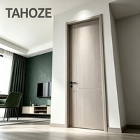 Cadre de porte en contreplaqué avec âme en papier alvéolé, charnière en acier inoxydable, poignée fendue, serrure silencieuse, porte en bois affleurante