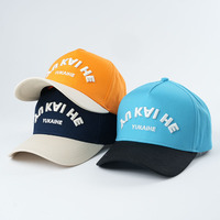 Twee Tone Gestructureerde Custom Caps Groothandel 3d Geborduurd Ontwerp Verstelbare 5 Panel Custom Baseball Cap