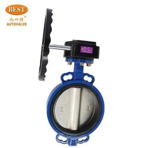 دليل صناعي 4 بوصة <span class=keywords><strong>PN10</strong></span> PN16 dn100 نوع رقاقة زيت غاز ماء ناعم مانع للتسرب عجلة دودة مبطنة - Product Image 2