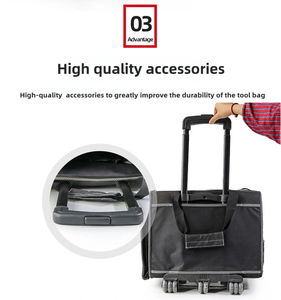 Bolsa de herramientas de varilla de tracción de gran capacidad de calidad resistente y resistente con ruedas fácil de llevar OEM/ODM soporte personalizado para <span class=keywords><strong>electricista</strong></span> - Product Image 6