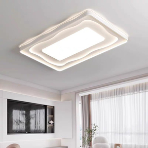Lámpara Colgante Cuadrada Moderna de Madera con Acabado Dorado, LED 6000K Luz Diurna de Espectro Completo, CRI 90, Garantía de 3 Años, Regulable, para Sala de Estar - Product Image 2