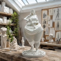 Sculpture d'art contemporaine en résine faite à la main, représentant une femme sculptant son propre corps, figurine de transformation corporelle pour décoration de galerie et de maison