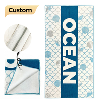 Personalized Towel Custom Oversized Large Luxury Soft 100% Cotton Reactive Sublimation Printed Bath Swim Beach Towel