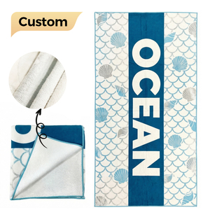 <span class=keywords><strong>Serviette</strong></span> personnalisée surdimensionnée de luxe, douce, 100% coton, imprimée par sublimation réactive, pour la baignade, la plage et la salle de bain - Product Image 1