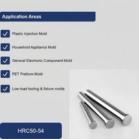 Pasador Expulsor Recto de Acero al Carbono 70 de Alta Precisión 10.1mm-10.9mm, Punzón Métrico Estándar MISUMI para Inyección