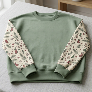 Women’s Casual Crew Neck Sweatshirt Printed <b>Sleeve</b> Design <b>Long</b> <b>Sleeve</b> Pullover Loose Fit <b>Top</b> With Custom Logo - Product Image 1