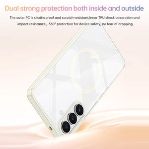 TPU+PC Phone <b>Case</b> With Shockproof Anti-Scratch Frosted Magnetic Phone Bumper Wireless Charging Phone <b>Case</b> For Samsung S26 - Product Image 2