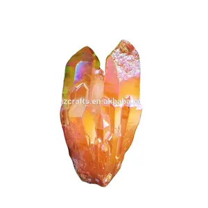 DIY Electroplating Aqua Aura kristal Cluster Titanium Aura kristal batu Roh