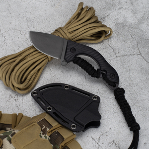 Cuchillo Multifuncional de Acero de Damasco Personalizado DIY OEM con Funda Kydex, Mango de Madera, Clip para Cinturón Portátil, para Camping, 1 Año de Garantía - Product Image 5