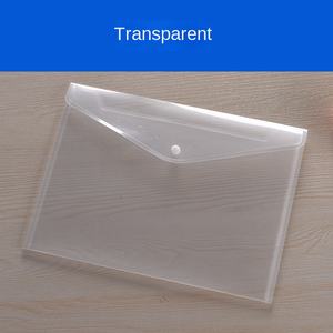 Bolsa transparente para documentos A4 A5 personalizada al por mayor, archivador de plástico PP grueso con botón a presión para almacenamiento de datos de facturas - Product Image 6
