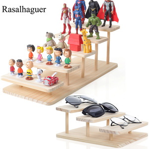 Wholesale Custom Pine Wood Rectangle Five-Tier Modern Varnish Flexible Design Optical <b>Glasses</b> Display Stand Storage <b>Rack</b> - Product Image 6