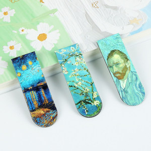 Segnalibri Magnetici Stile Pittura a Olio <span class=keywords><strong>Notte</strong></span> <span class=keywords><strong>Stellata</strong></span> di Van Gogh, Cancelleria Artistica Classica, Regalo OEM all'Ingrosso per Studenti <span class=keywords><strong>e</strong></span> Amanti dei Libri - Product Image 4