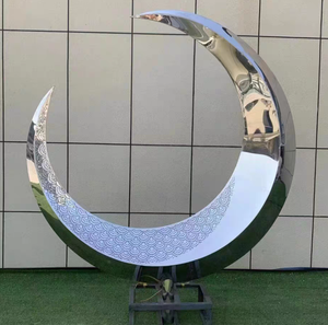 Escultura Circular Personalizada de Acero Inoxidable 316L para Decoración de Hoteles y Centros Comerciales, Escultura de Luna y Estrella, Arte Folclórico Europeo, Animal, 2.0MM - Product Image 5