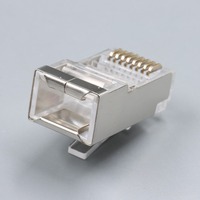 Conector Modular Macho para Cable de Red Ethernet UTP Cat5 Cat5E Cat6 Cat6A Cat7, Enchufe RJ45 Blindado 8P8C