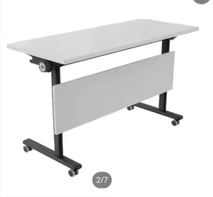โต๊ะประชุมทรงสี่เหลี่ยมผืนผ้าพับขาโลหะโต๊ะรับประทานอาหารแบบพับได้ - Product Image 4
