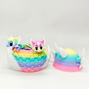 Ensemble de jouets articulés mignons imprimés en 3D : ange à six ailes, tenue divine, petit dragon volant et œuf de dragon, pour les 8-13 ans - Product Image 3