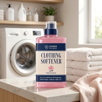 Adoucissant liquide pour linge, produits de nettoyage, parfum longue durée, fraîcheur, bouteille en forme de losange, Lotus
