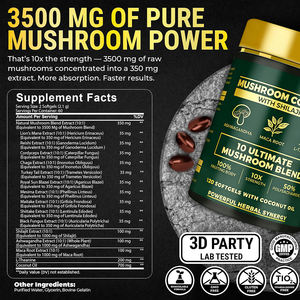 OEM/ODM Complexe de Maca, Champignons et Shilajit pour le Soutien Cérébral, Capsules Molles Certifiées GMP, Emballage Personnalisé - Product Image 2