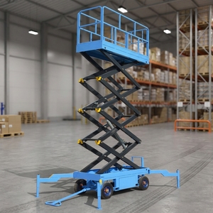 Plateforme élévatrice mobile télescopique à ciseaux robuste 230kg 1500kg 3.9m 9m 18m pour installations, directement de l'usine - Product Image 6