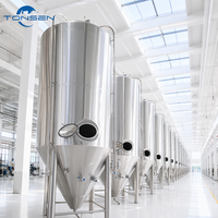 Fermenteur à double enveloppe Tonsen SUS304 1000L 10HL, cuve de fermentation conique pour la production de bière en microbrasserie