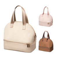 Nouveauté : Sacs à lunch isothermes en polyester double couche, grands sacs isothermes à fermeture éclair pour pique-nique 4 personnes, logo personnalisé, vente en gros