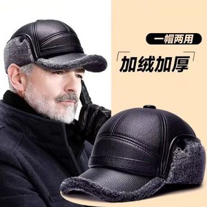 Winter Warm <b>Baseball</b> <b>Cap</b> With Ear Flaps Fleece Lined For <b>Men</b> Outdoor Use - Product Image 1
