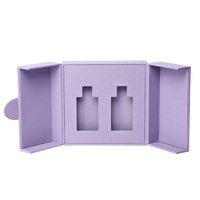 Boîte en carton rigide à double porte de luxe avec fermeture magnétique et insert en mousse EVA pour emballage cadeau de parfum, bijoux et cosmétiques