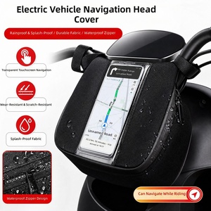 Sac de guidon de moto avec support de téléphone tactile, pochette de rangement avant pour vélo électrique, scooter et cyclomoteur - Product Image 2