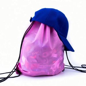 Custom Logo Sport <b>Drawstring</b> <b>Backpack</b> Bag Waterproof Multi-Color Promotional School Bag with Long Ribbon Handle - Product Image 5