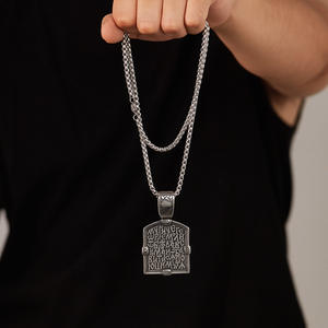 Hip Hop Medieval Acero inoxidable Joyería histórica Caballero San Jorge Esclavo Cruz Amuleto Colgante Guerrero Santo Collar - Product Image 5