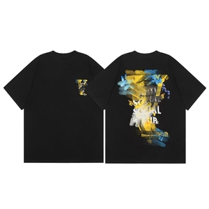 เสื้อยืดผู้ชาย ผ้าฝ้าย 100% ลายตัวอักษร สไตล์ลำลอง ระบายอากาศได้ดี แขนสั้น สตรีทแวร์ ฮาราจูกุ ฮิปฮอป - Product Image 5