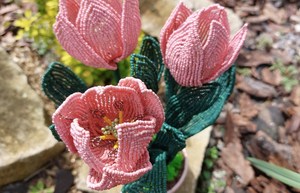 Bouquet de fleurs artificielles perlées, orchidée perlée, bouquet de mariage, décoration de fête de <span class=keywords><strong>jardin</strong></span> pour cadeaux de mariage et remerciement des enseignants - Product Image 6