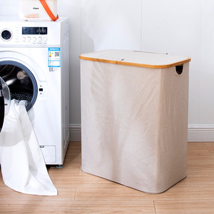 Clothing Organizer Collapsible Laundry <b>Basket</b> 57x37x66 Cm Rectangle Standing Type For <b>Wardrobe</b> Storage - Product Image 2