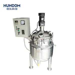 1000l continous stirred tank reactor double jacketed heating reaction kettle