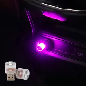 자동차 USB 주변 LED 변조 무료 장식 조명 자동차 바닥 빛 자동차 담배 라이터 주변 조명