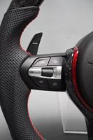 Volant à fond plat en fibre de carbone forgée rouge Y pour BMW E70 E71 E87 E90 E91 E92 E88 F30 F10 M3 M5 Style Red Stitch