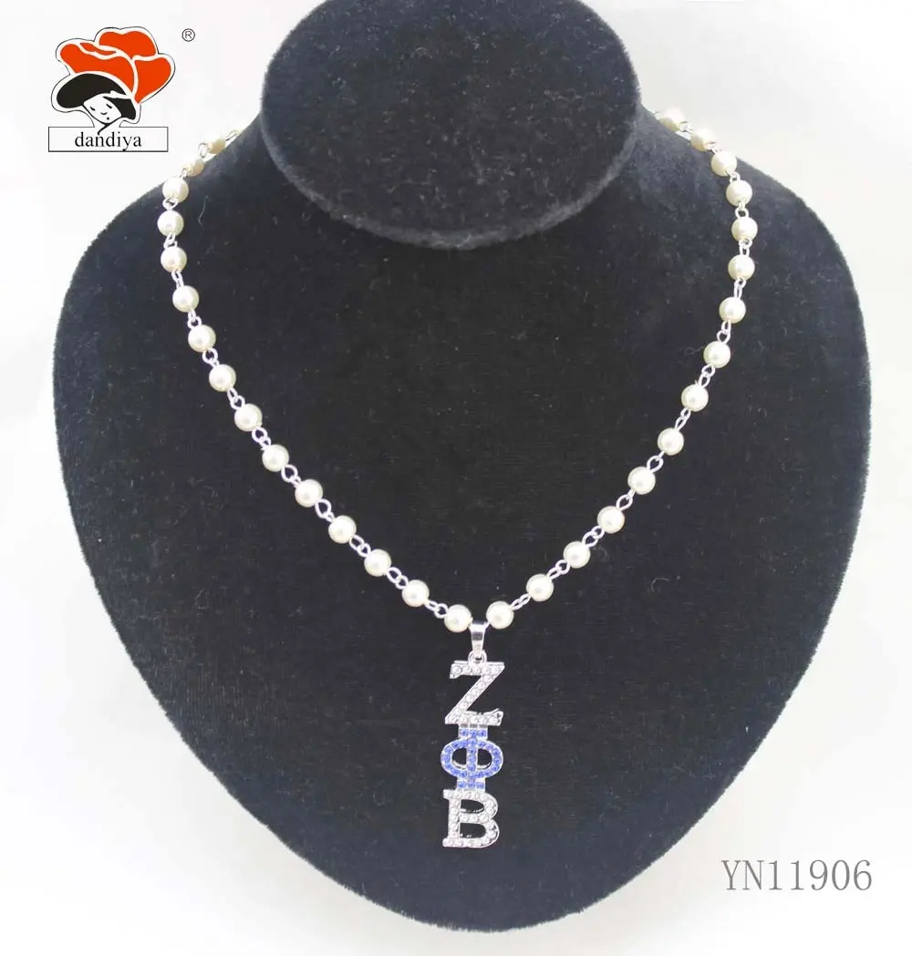 Zeta Phi Beta Parel Ketting Op Strass Griekse Sorority & Broederschap