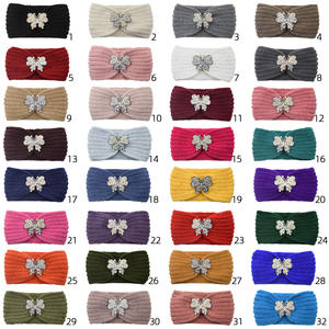 Diadema de punto de ganchillo <span class=keywords><strong>para</strong></span> mujer, calentador de orejas, <span class=keywords><strong>turbante</strong></span> suave, calentador elástico, diademas, moda de invierno, envoltura <span class=keywords><strong>para</strong></span> la cabeza - Product Image 5