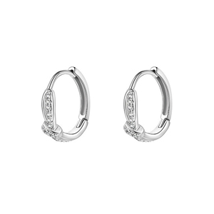Orecchini a Cerchio Intrecciati Semplici, Moda Coreana Trendy, Argento 925, Geometrici, da Donna, per Anniversario, Vendita all'Ingrosso - Product Image 6