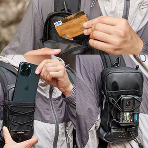 Outdoor Shoulder Strap Bag Waterproof Expansion Multifunctional Tactical Phone Pouch Unisex Solid Color Webbing Handle - Product Image 2