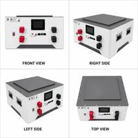 Batterie au lithium fer phosphate LiFePO4 intelligente 48V 16kWh, cycle profond, grade A, empilable, avec BMS intelligent et application Bluetooth