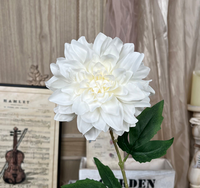 Buket Dahlia Buatan Full Bloom untuk Ruang Tamu Villa Mewah, Hiasan Vas Interior Kelas Atas