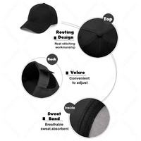 Gorra de Béisbol Deportiva de 6 Paneles, Estructurada, Lisa, 100% Poliéster, con Parte Superior Rígida, Personalizable con Logotipo, Venta al Por Mayor de Fábrica