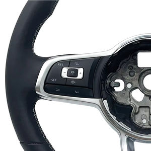 Volant de direction de voiture complet en cuir noir personnalisé pour Volkswagen <span class=keywords><strong>Golf</strong></span> MK7 GTI 7r GTD GTE - Product Image 3