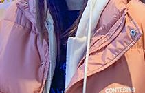AIMINYZ Nouvelles Arrivées Couple Network Red Ins Bread Suit Gradient Hooded Short Down Coat Women's Loose Cotton Overcoat - Product Image 4